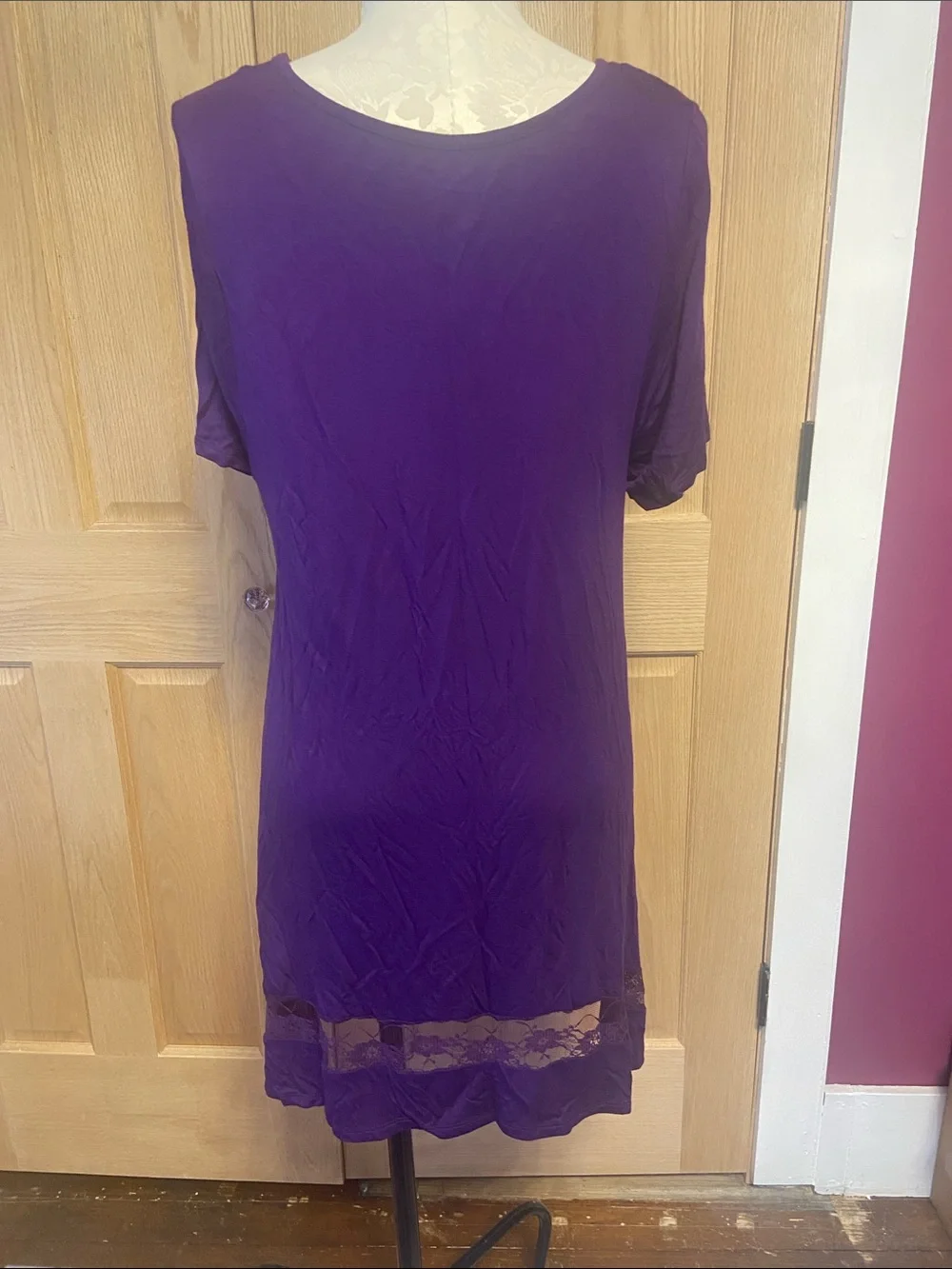 Lane Bryant Deep Purple Short Sleeve Tunic